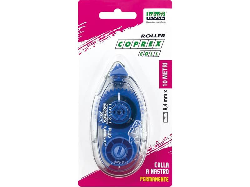 Colla a nastro permanente Lebez formato 8,4 mm x 10 m – 6006
