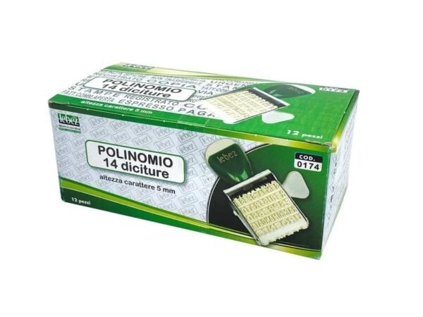 Timbro polinomio Lebez 14 diciture  174