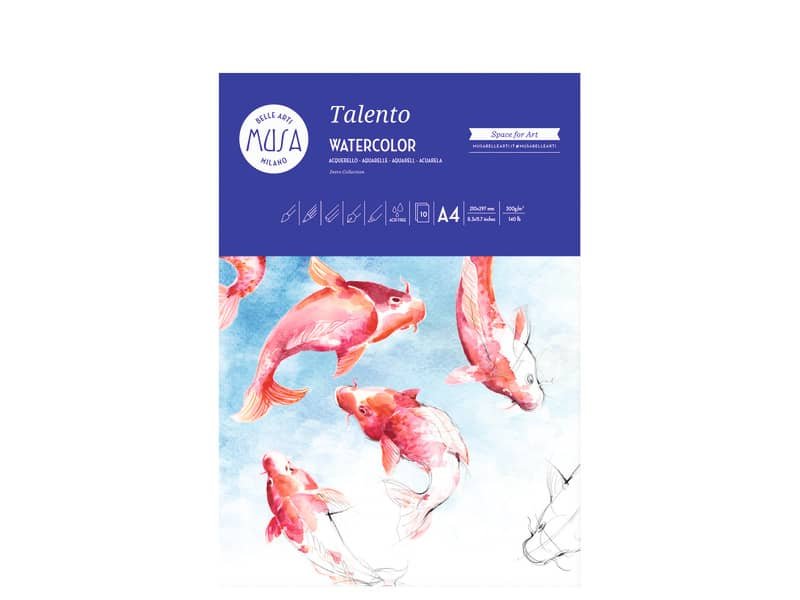 Blocco per acquerello TALENTO CWR 10 ff – 300 gr formato A4 MU131294