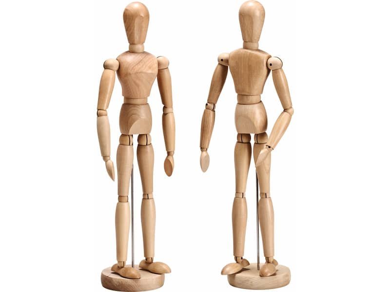 Manichino in legno CWR altezza 31 cm base donna 201/1