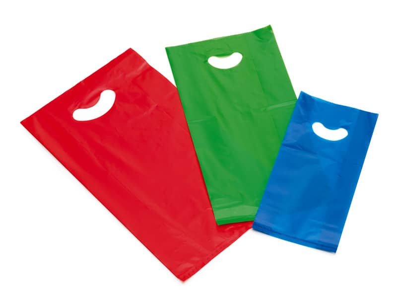 Buste Favorit Smiling Bag con manico e soffietto in PE sp. 60 ?m 25+5+5×46 cm in conf. 125 – 100501269