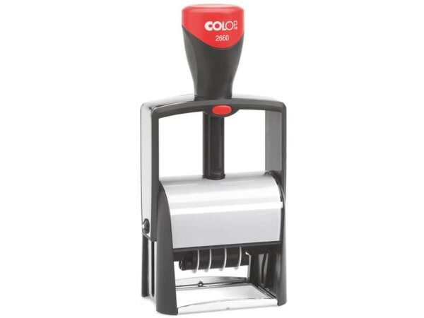 Timbro Colop 2600 autoinchiostrante datario con piastra personalizzabile 4 mm - 2660