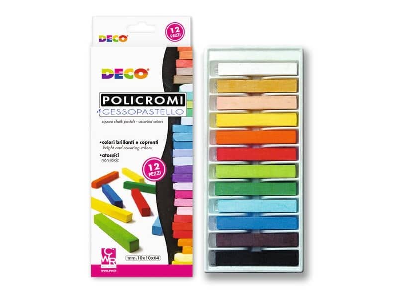 Gessi quadrati policromi CWR 12 colori assortiti MY/MCP12