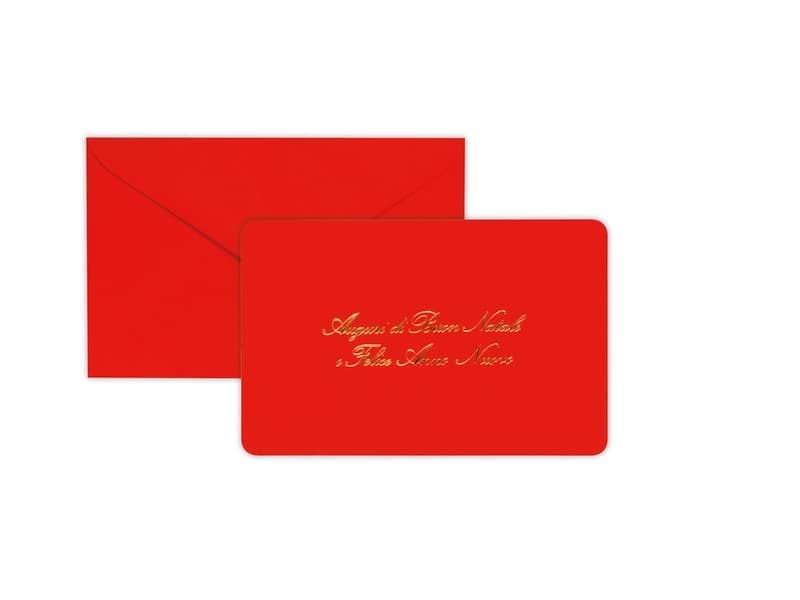 Cartoncino auguri di Natale Rex-Sadoch formato 14×9 cm – rosso 2107
