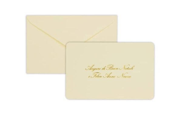 Cartoncino auguri di Natale Rex-Sadoch formato 14x9 cm - crema 21208