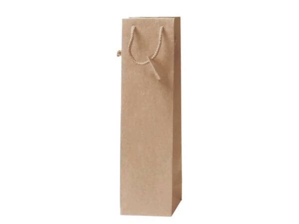 Borsa portabottiglie in carta Kraft Decoration colore avana - formato 10x9x39 cm - BCA334NA -13