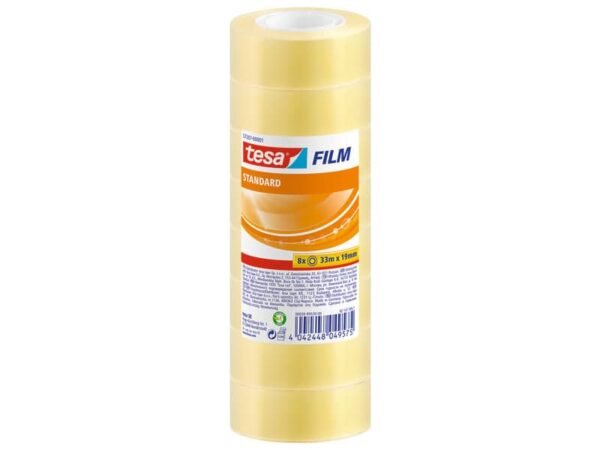 Nastro adesivo Tesafilm© standard trasparente 19 mm x 33 m - in conf. 8 - 57207-00001-01
