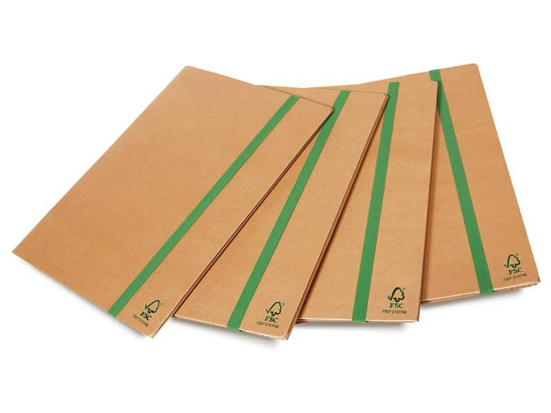 Cartellina a tre lembi con elastico Euro-cart dorso 4 cm colore avana XCPECO07AV