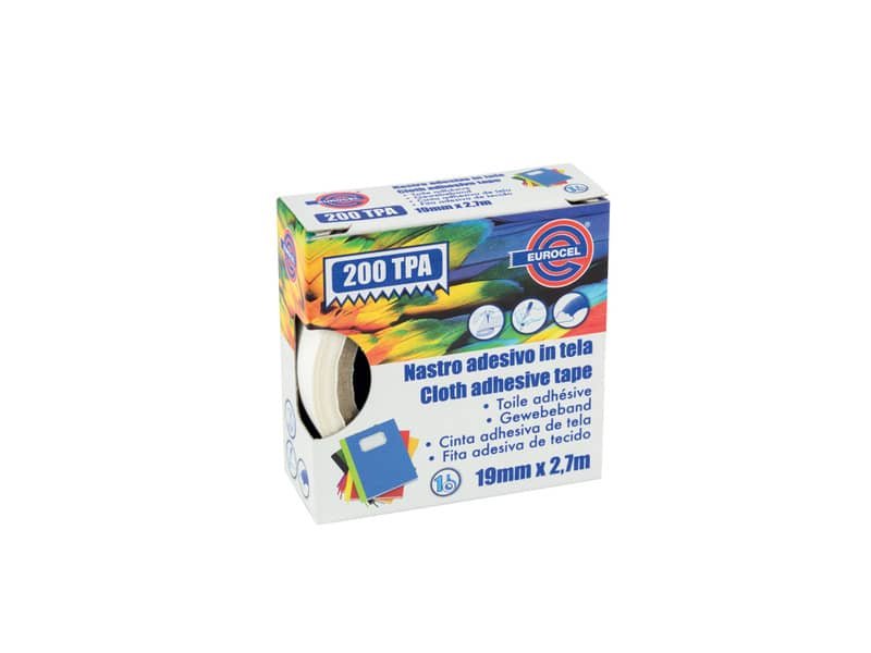 Nastro adesivo telato Eurocel formato 19×2,7 mt- colore bianco 16014194