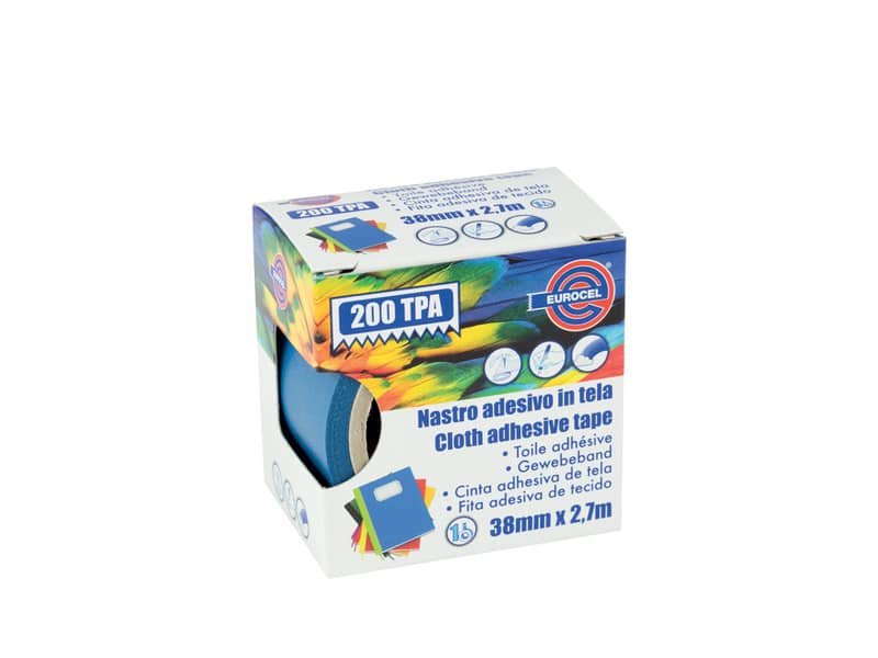 Nastro adesivo telato Eurocel formato 38×2,7 mt- colore blu 016614314 -16