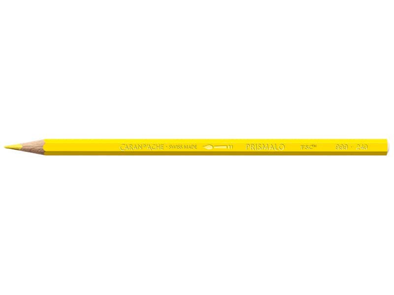 Matite colorate acquerellabili Carand’Ache Prismalo in conf. da 12 pz giallo limone – 999240
