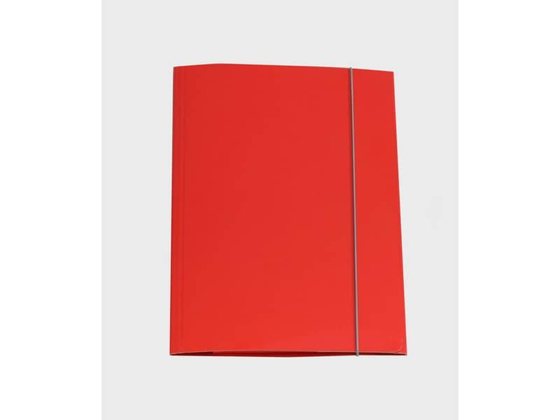 Cartella a tre lembi con elastico Cartotecnica del Garda 25×34,5 cm 0,8 mm colore rosso – CG0032LBXXXAE02