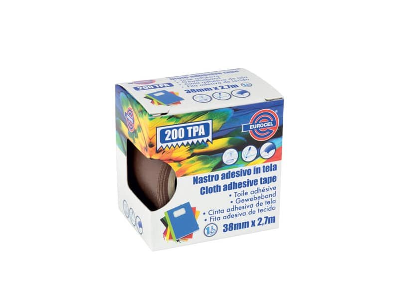 Nastro adesivo telato Eurocel formato 38×2,7 mt- colore marrone 16114314