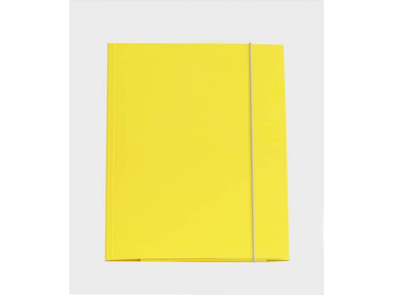 Cartella a tre lembi con elastico Cartotecnica del Garda 25×34,5 cm 0,8 mm colore giallo – CG0032LBXXXAE04