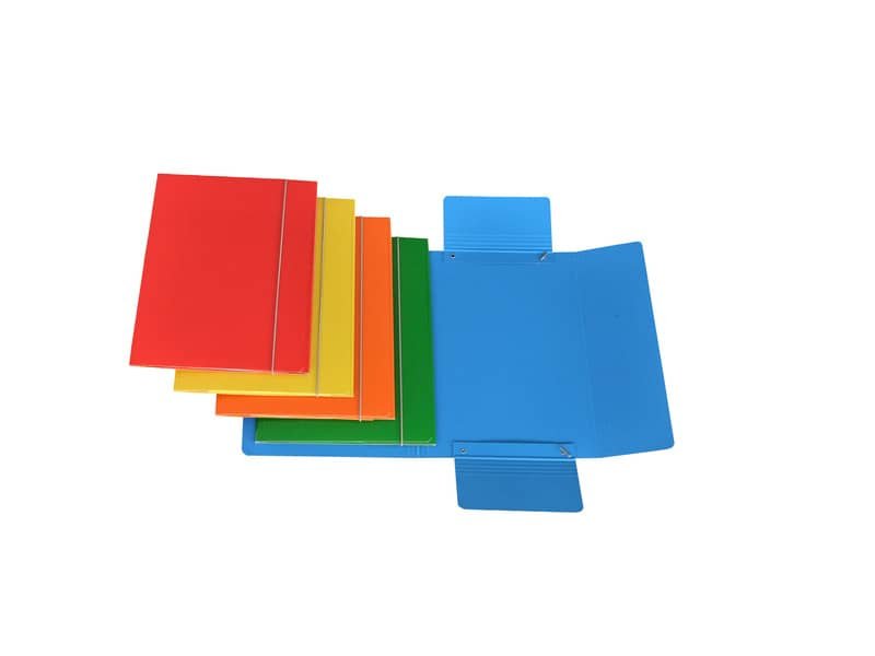 Cartella a tre lembi con elastico Cartotecnica del Garda 25×34 cm 0,8 mm – 10 colori assortiti – CG0032LBXXXAE15