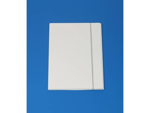 Cartella a tre lembi con elastico Cartotecnica del Garda 25x34,5 cm 0,8 mm colore bianco - CG0032LBXXXAE13