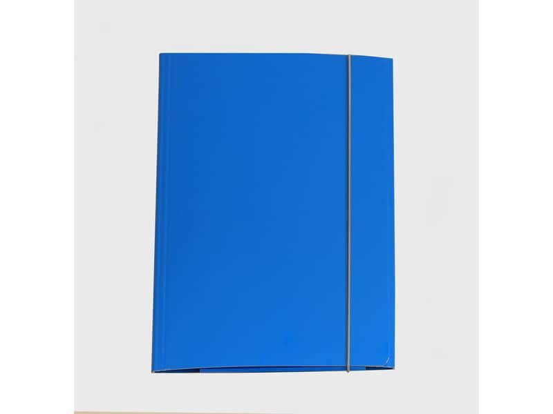 Cartella a tre lembi con elastico Cartotecnica del Garda 25×34,5 cm 0,8 mm colore azzurro – CG0032LBXXXAE06