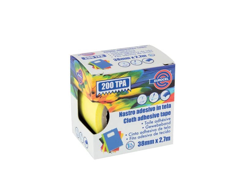 Nastro adesivo telato Eurocel formato 38×2,7 mt- colore giallo 16414314