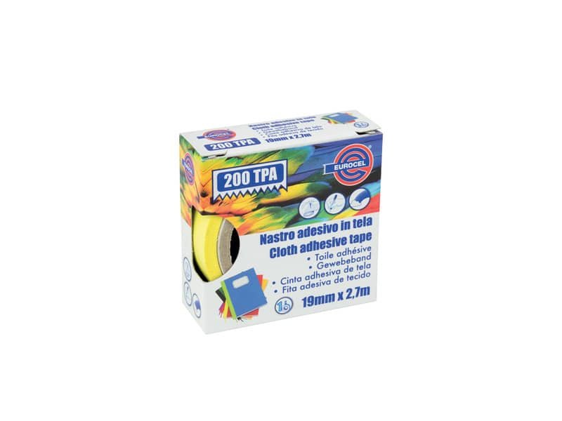 Nastro adesivo telato Eurocel formato 19×2,7 mt- colore giallo 16414194