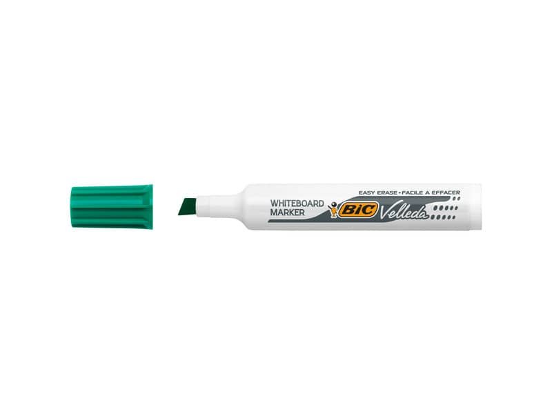 Marcatore per lavagne bianche BIC Velleda 1791 punta a scalpello tratto 3,3-4,6mm verde – 9431971