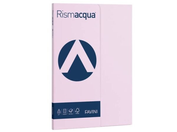 Carta colorata Favini Rismacqua colori tenui 200 g/mý A4 - risma da 50 fogli lilla - A699544