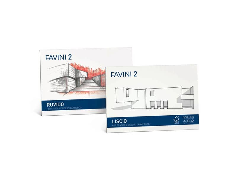 Album da disegno Favini 2 f.to 33×48 cm conf. da 10 fogli da 110 g/m2 liscio squadrato – A171313