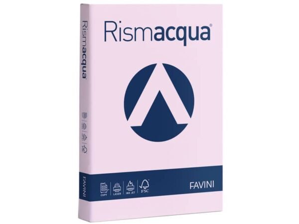 Carta colorata Favini Rismacqua colori tenui 200 g/mý A4 - risma da 125 fogli lilla - A679104