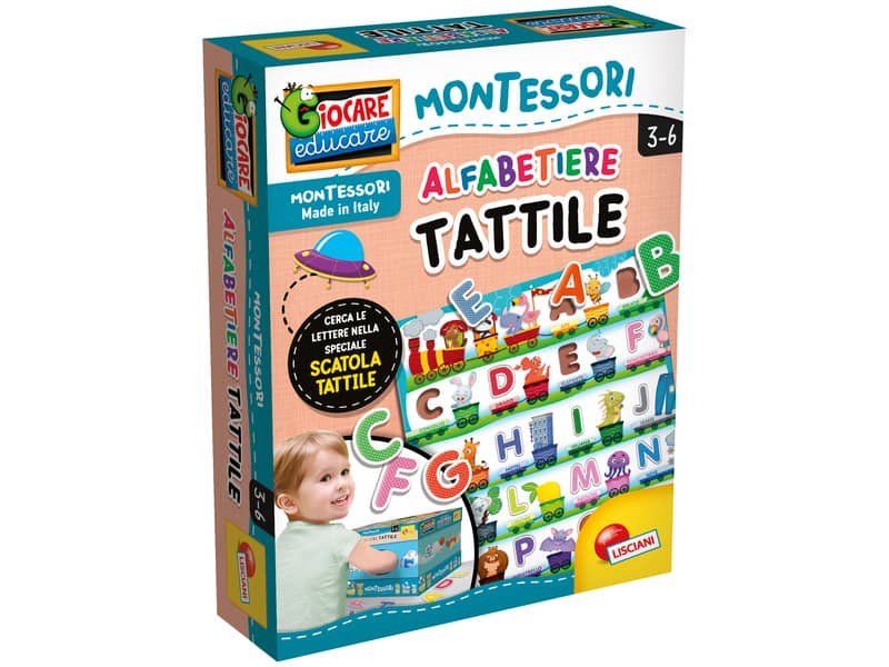 Gioco in scatola Lisciani Montessori Plus Alfabetiere Tattile – 72446