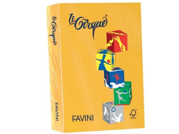 Carta colorata Favini Le Cirque A4 160 g/mý colori forti - risma da 250 fogli oro - A74H304