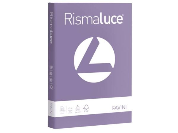 Carta colorata Favini Rismaluce colori forti 200 g/mý A4 - risma da 125 ff violetto - A67J104