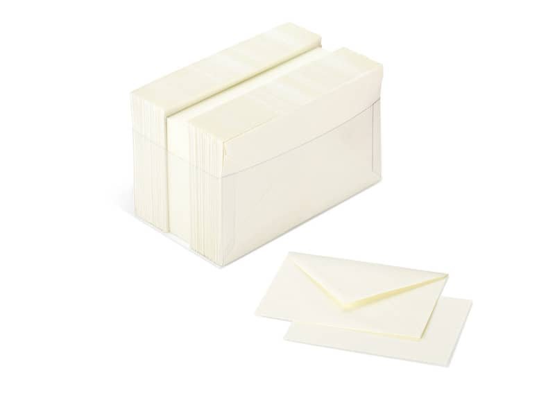 Biglietti augurali con busta Burano 9×14 cm in conf. 100 avorio – A57Q174
