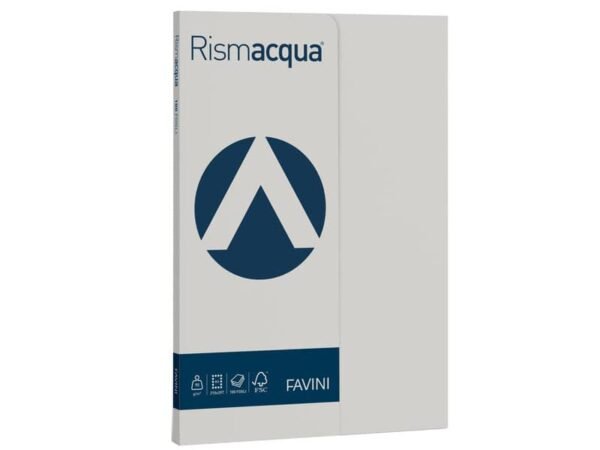 Carta colorata Favini Rismacqua colori tenui 90 g/mý A4 - risma da 100 fogli ghiaccio - A69U144