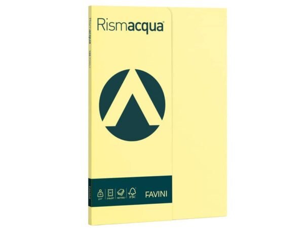 Carta colorata Favini Rismacqua colori tenui 90 g/mý A4 - risma da 100 fogli giallo chiaro - A692144