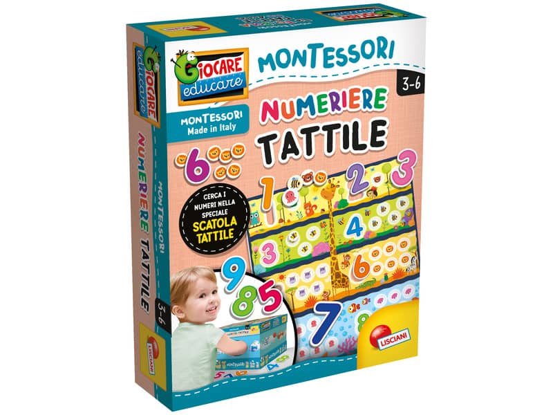 Gioco in scatola Lisciani metodo Montessori Plus Numeriere Tattile – 72453