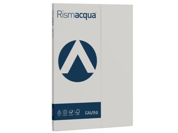 Carta colorata Favini Rismacqua colori tenui 200 g/mý A4 - risma da 50 fogli ghiaccio - A69U544