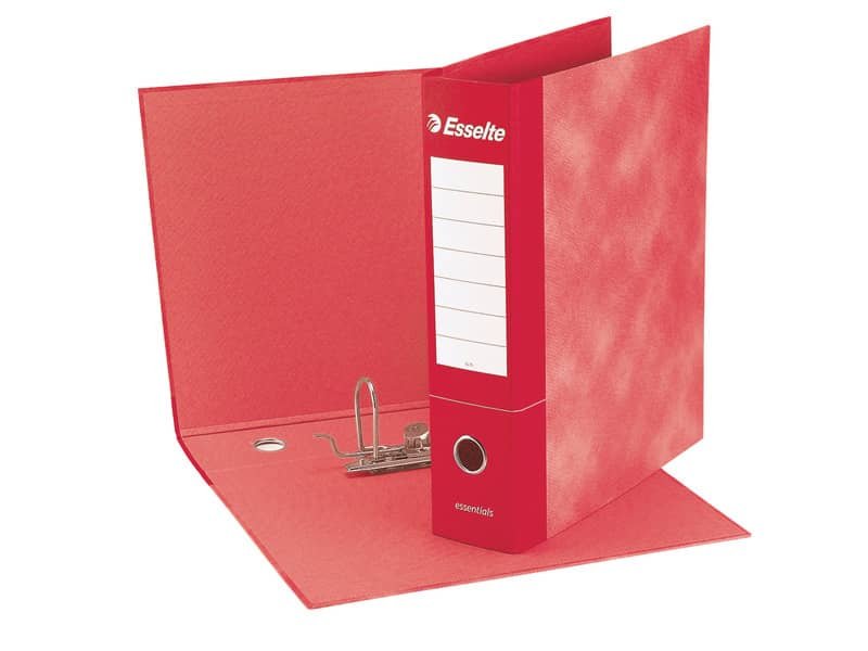 Registratore commerciale Esselte Essentials 23×30 cm dorso 8 cm Esselte rosso – 390773160