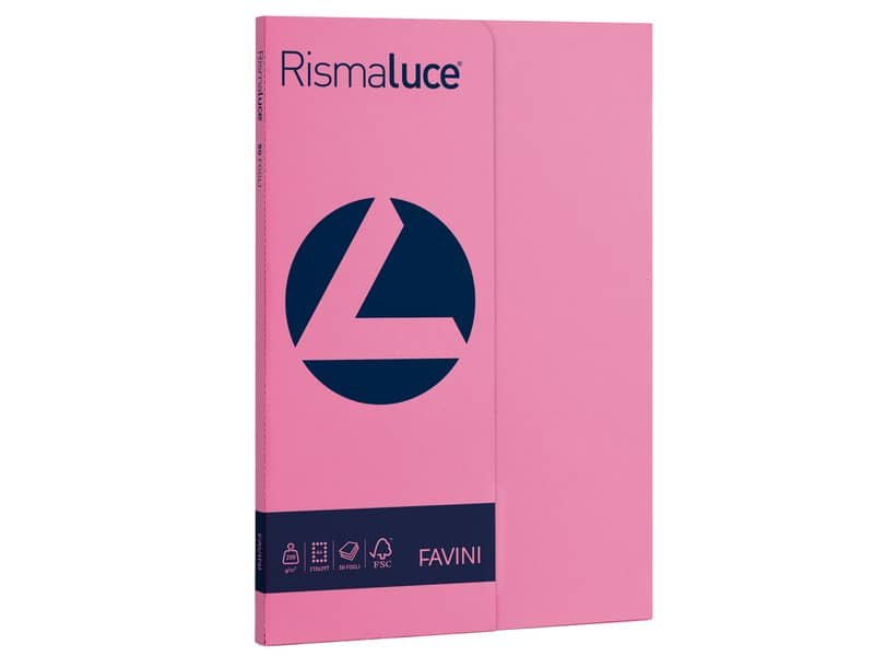 Carta colorata Favini Rismaluce colori forti 200 g/mý A4 – risma da 50 ff ciclamino – A69F544