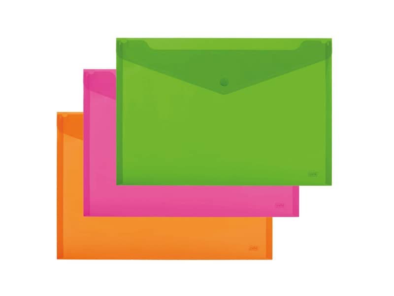 Busta con bottone Lebez fluo 24×18 cm – conf. 5 pz – 80439