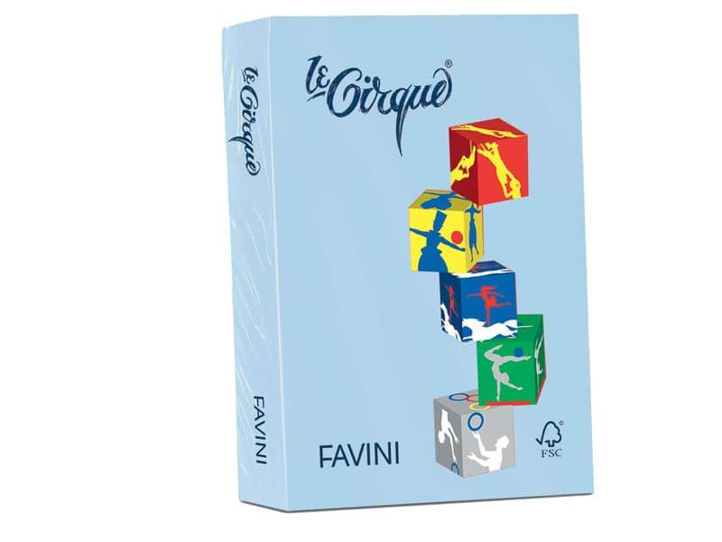 Risma A3 Favini Le Cirque – 80 g – 500 fogli colore azzurro pastello A717353