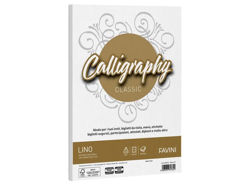 Carta Lino Favini formato A4 – confezione da 50 fogli 120 g A690514