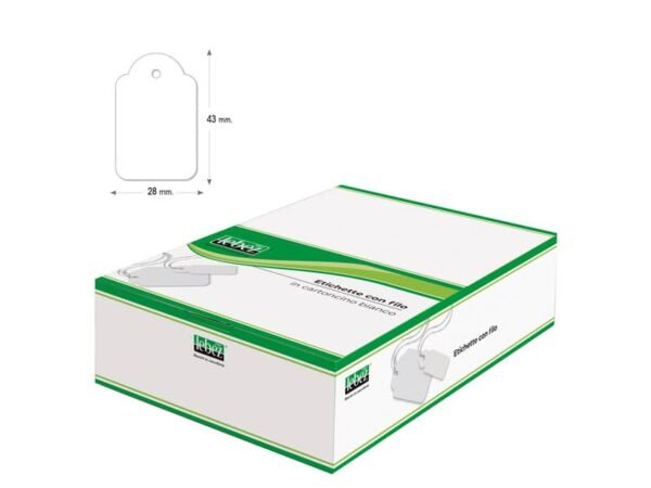Etichette con filo Lebez formato 28x43 mm A391
