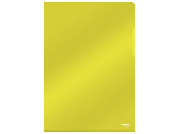 Cartella lucid ad L in PVC Esselte Crystal 220x310 mm conf. da 25 pezzi Esselte giallo - 554310