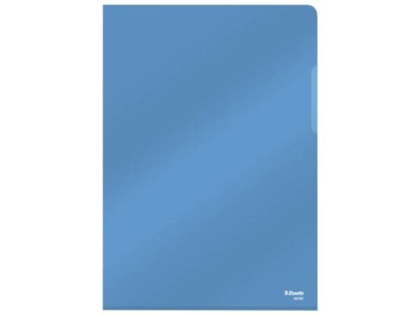 Cartella lucid ad L in PVC Esselte Crystal 220x310 mm conf. da 25 pezzi Esselte blu - 554350