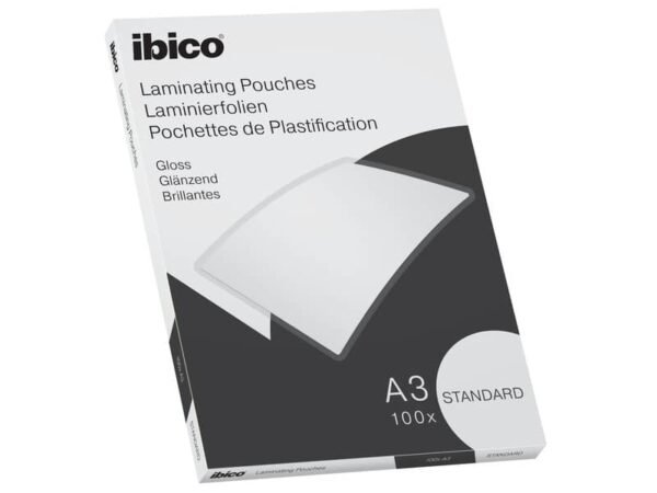 Pouches per plastificatrici IBICO BASICS standard 125mic -conf.100 pezzi Ibico A3 627313