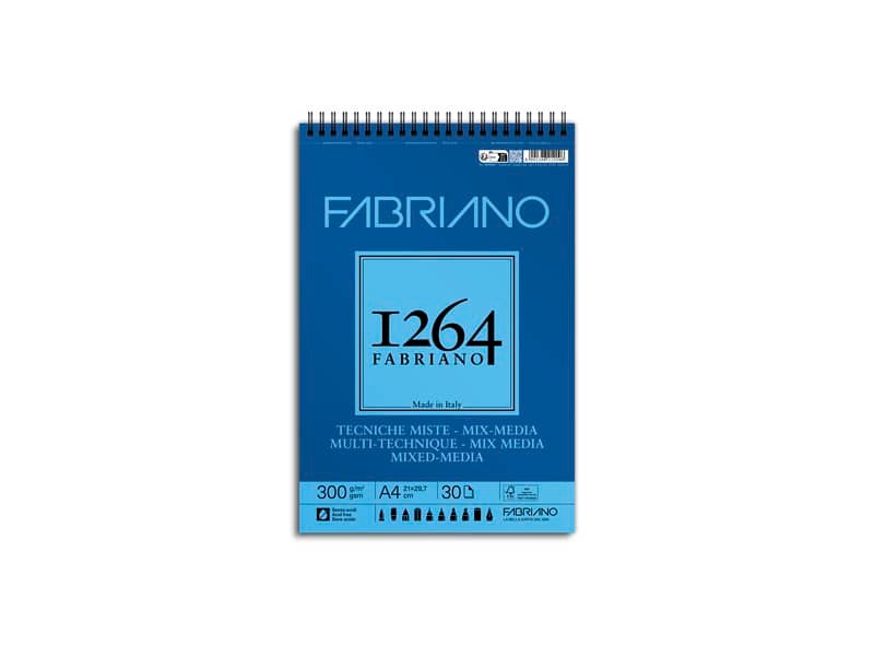 Blocco spiralato tecniche miste Fabriano 1264 – 300 g A4 – 30 fogli – 19100643