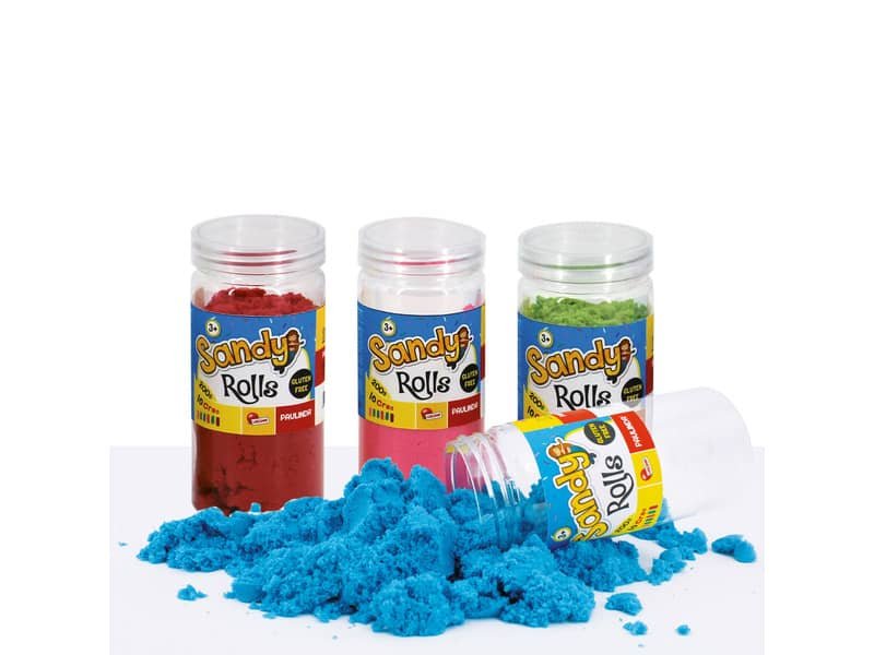 Espositore Lisciani Sandy Rolls sabbia magica colorata 200 g Gluten Free colori assortiti – 95438