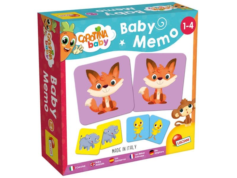 Gioco in scatola Lisciani Carotina Baby Memo Cuccioli – 80052
