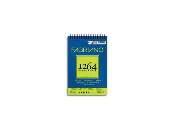 Blocco da disegno spiralato 1264 180 g - 50 fogli A5 - 19100645