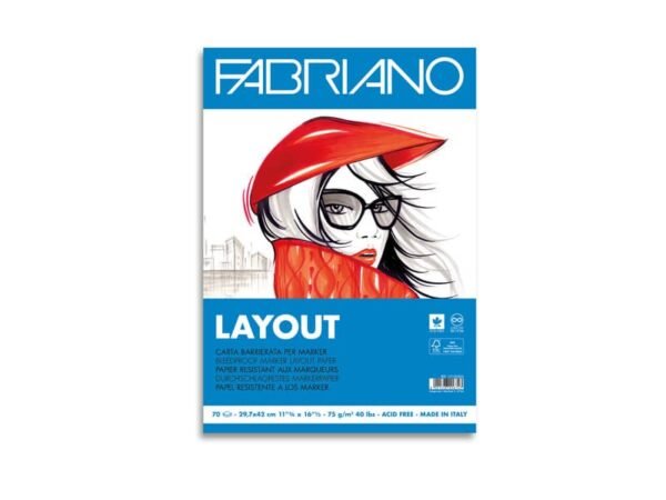 Blocco belle arti Fabriano Layout 75 g - 70 fogli A3 - 19100506