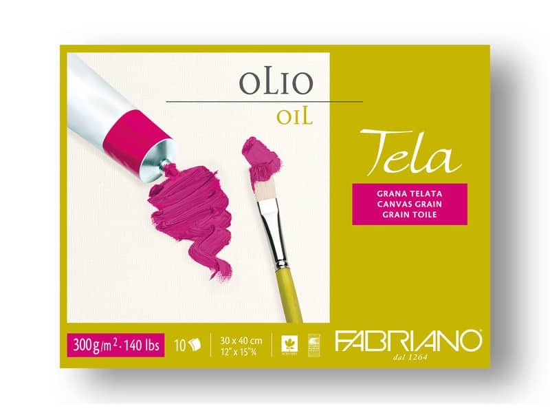 Blocco carta per pittura a olio TELA 300 g – 10 fogli 30×40 cm – 68003040
